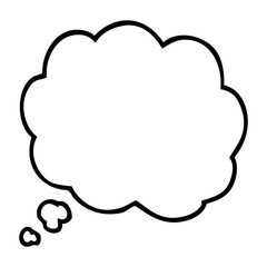 Wall Mural - line drawing cartoon thought bubble