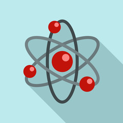 Poster - Atom icon. Flat illustration of atom vector icon for web design