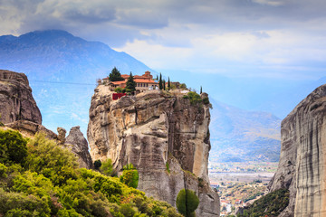 monastery of the holy trinity i in meteora, greece