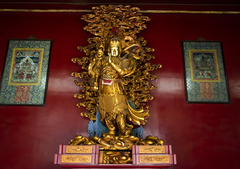 Wall Mural - Lama Temple architecture and ornaments, Beijing, China