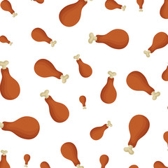 Wall Mural - delicious chicken thighs pattern