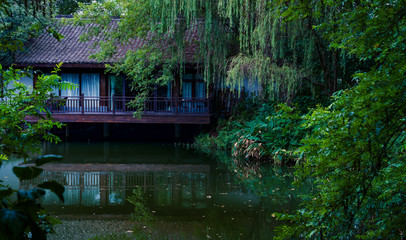 Wall Mural - Captured in Hangzhou Xixi Wetland scenery