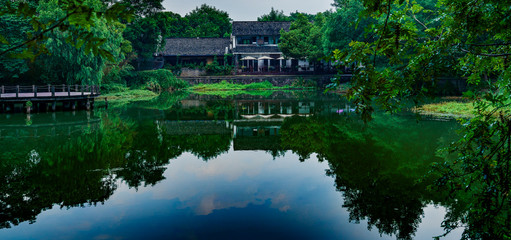 Wall Mural - Captured in Hangzhou Xixi Wetland scenery