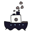 © lineartestpilot - cartoon doodle steam boat