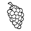 © lineartestpilot - line drawing cartoon bunch of grapes
