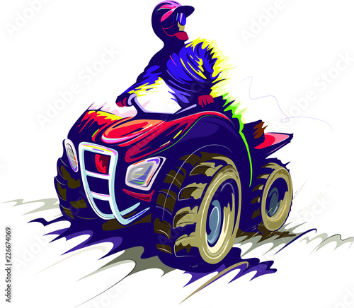 Bright and colorful quad ri...