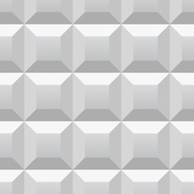 3d Geometric Pattern. Abstract Gray Seamless Background