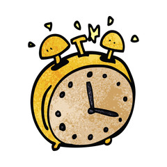 cartoon doodle alram clock