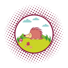 Sticker - porcupin cute animal cartoon