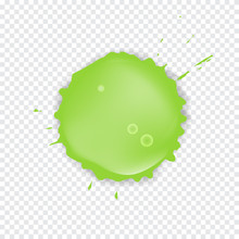 Green Splattered Slime Isolated On Transparent Background. Vector Illustration.