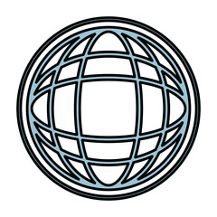 Wall Mural - Global sphere symbol