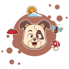 Sticker - Dog cute cartoon