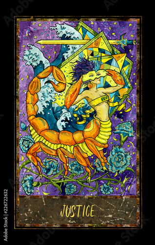 Justice Major Arcana Tarot Card The Magic Gate Deck
