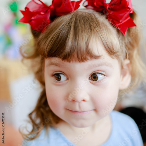 Fotografia, Obraz Adorable little girl with cute haitstyle