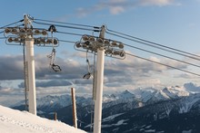 Overhead Cable Car On A Alpine