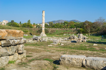 Wall Mural - Temple of Artemis ruins - one of the seven wonder of the ancient world - Selcuk, Turkey.