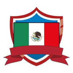 Wall Mural - Mexico flag emblem