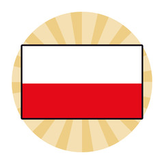 Canvas Print - Poland flag emblem