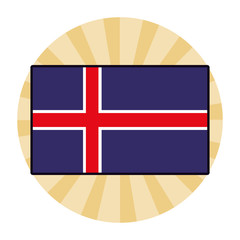 Poster - Iceland flag emblem