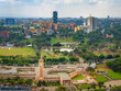 Nairobi city skyline, cityscape of Nairobi in Kenya in East Africa. Capital city in Africa with architecture and skyscrapers 