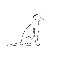 Canvas Print - Dog line art logo