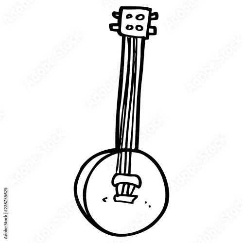 Fotografía line drawing cartoon old banjo