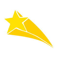 cartoon doodle shooting star