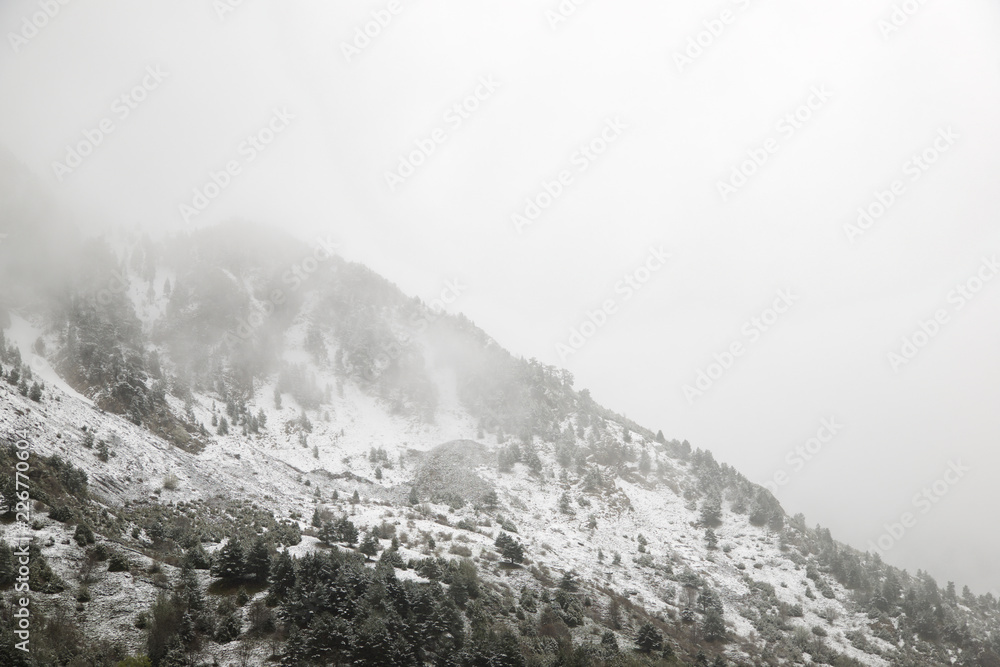 Winter in Pyrenees - obrazy, fototapety, plakaty 