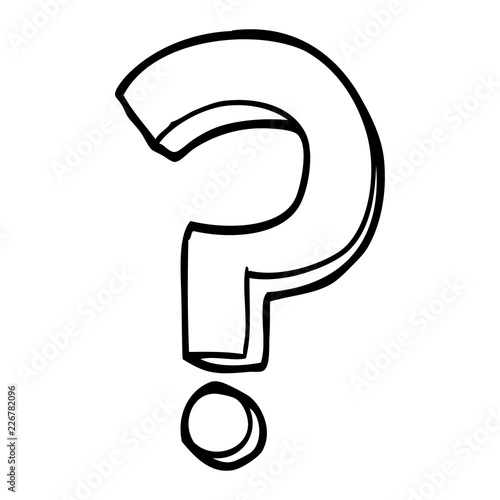 line drawing cartoon question mark Stock Vector Adobe Stock