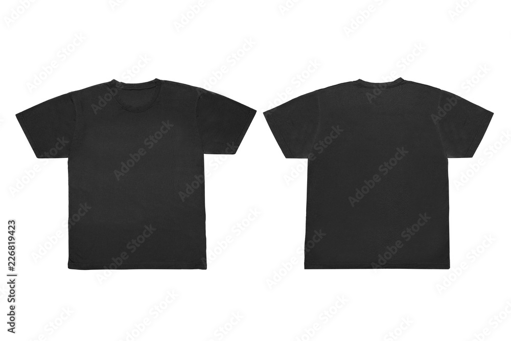 Isolated  Blank Blue  Front and Back T-Shirt Template For Mock-Up Graphic - obrazy, fototapety, plakaty 