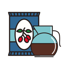 Sticker - Coffee kettle and bag