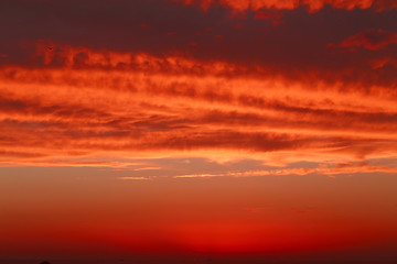 Photo background landscape sunset at the sea