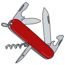 The Red Swiss Army Pocket Knife