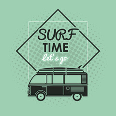 Poster - Tropical surfing lifestyle theme