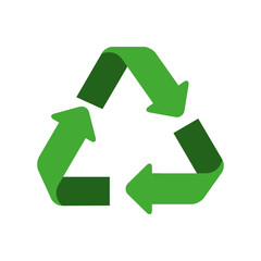 Poster - recycling arrows symbol isolated icon