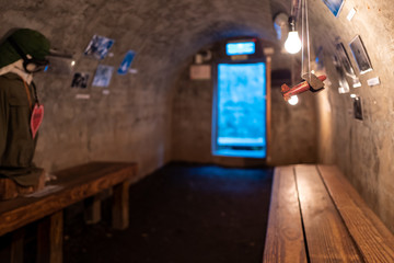 Wall Mural - Wooden plane in the bunker at the Pine Garden in Hualien, Taiwan.