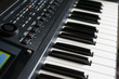 Closeup of Roland keyboard synthesizer