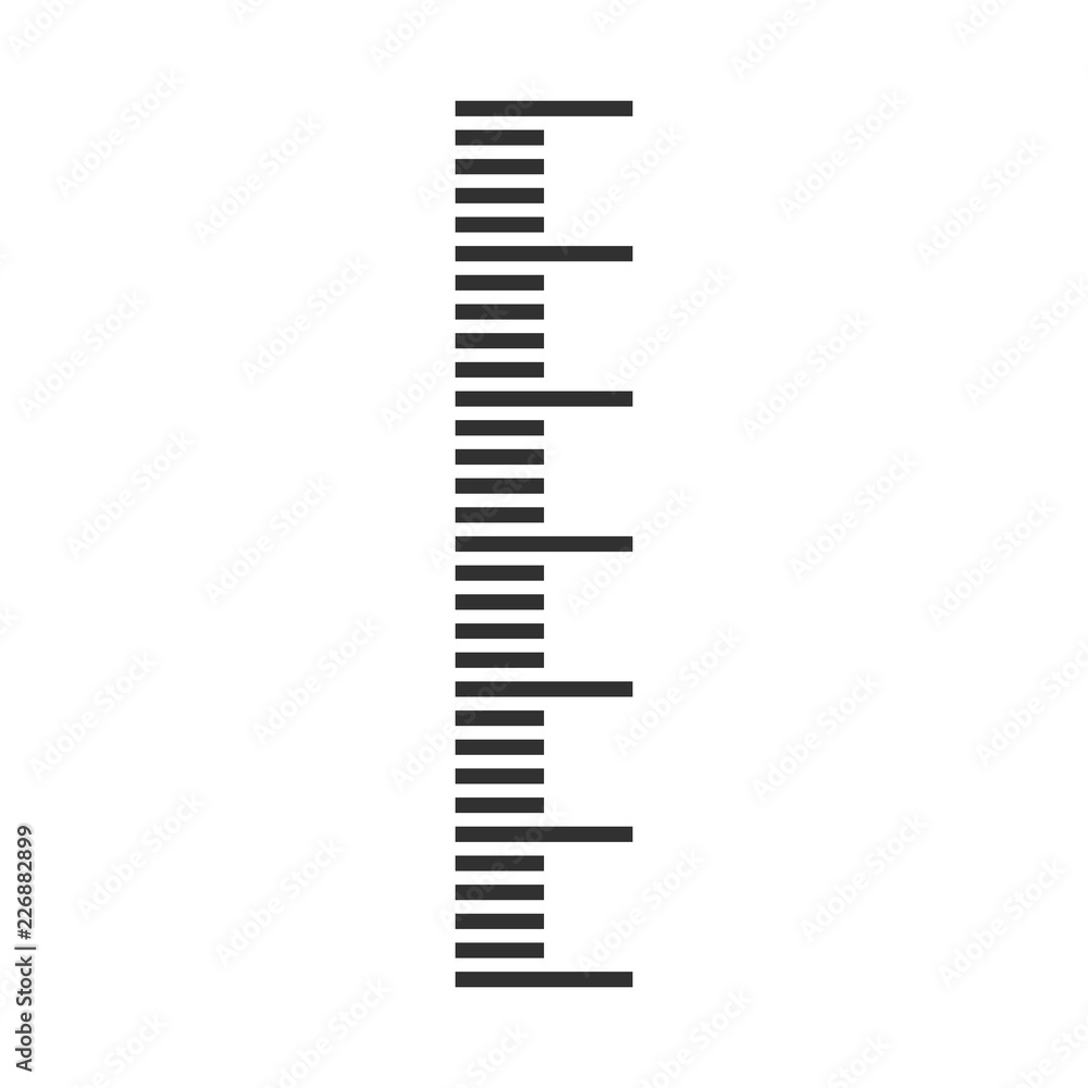 Vertical Measuring Ruler Measuring scale, markup for rulers in vertical position. Vector ...