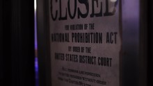 Fake Prohibition Sign Indoors Near Bar