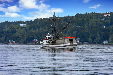 Sticker - Commercial Fishing Boat with Orange Flaots