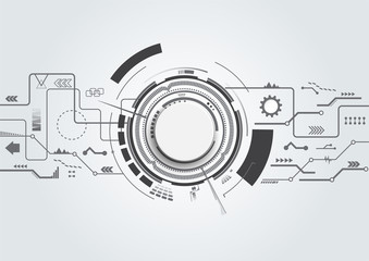 Wall Mural - abstract technological background with various technological elements. structure pattern technology 