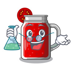 Sticker - Professor sweet tomato juice in character glass