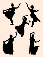 Indian Dancer Silhouette 03. Good Use For Symbol, Logo, Web Icon, Mascot, Sign, Or Any Design You Want.