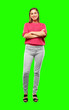 © kues1 - young woman full body. with a proud, satisfied and happy look on face, smiling with arms crossed
