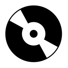 Compact Disc Icon On White Background