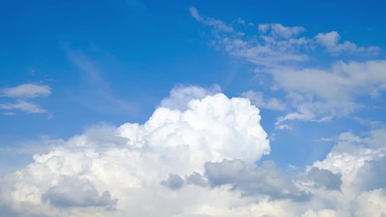 Wall Mural - time-lapse scene of beautiful clouds on blue sky.