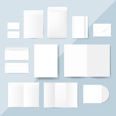 Wall Mural - Set of stationery designs mockup vector