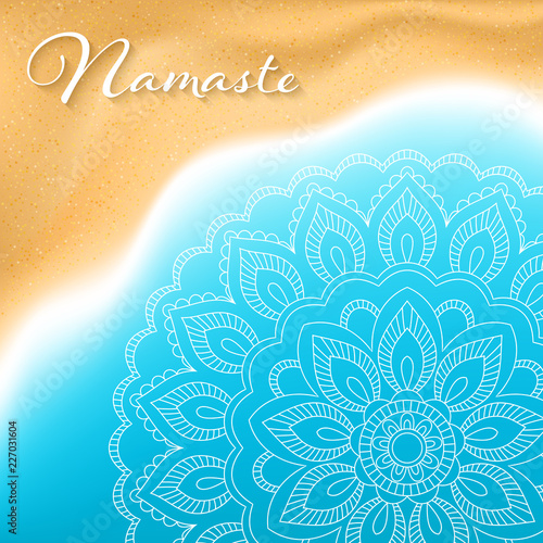 Flyer Or Brochure Template With Hand Drawn Mandala Pattern On