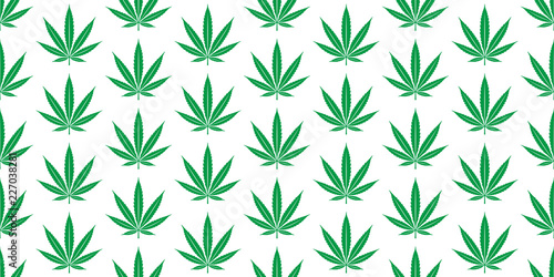 Marijuana Seamless Pattern Weed Vector Cannabis Leaf Scarf Isolated Repeat Wallpaper Tile Background Stock Vector Adobe Stock