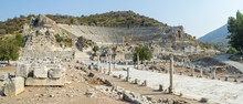 Panorama Of Ephesus With Its Amphitheatre - Turkey